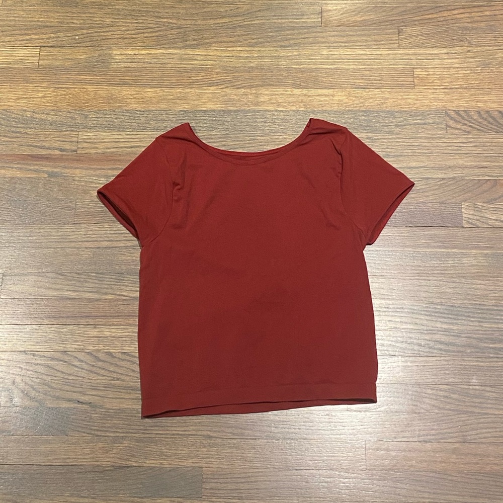 Burgundy crop top